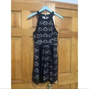 Black lace/crochet style short dress